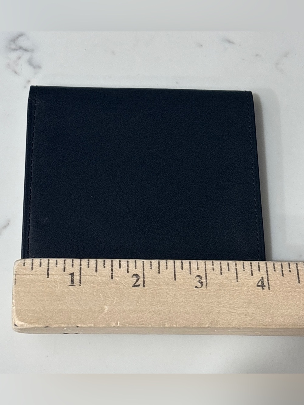 COACH Black Leather Bifold Passcase Wallet ID Window Card Case Minimalist - Picture 6 of 10
